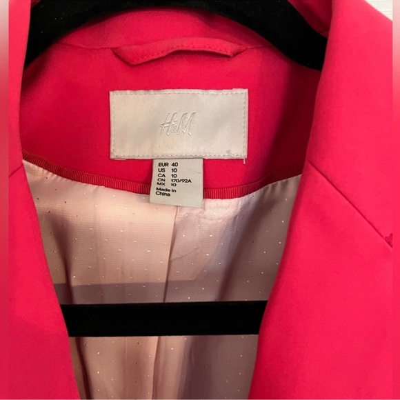 H&M Hot Pink blazer size 10 - Picture 3 of 3